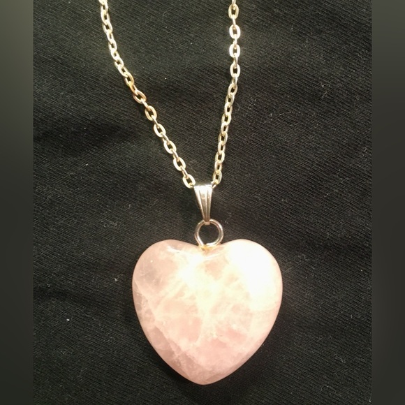 Rose Quartz Crystal Pendant & Chain - Picture 4 of 11